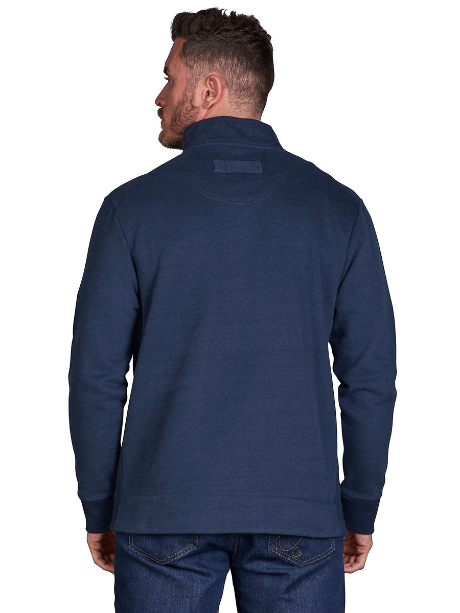 Classic Button Up Sweat - Navy – Raging Bull Clothing