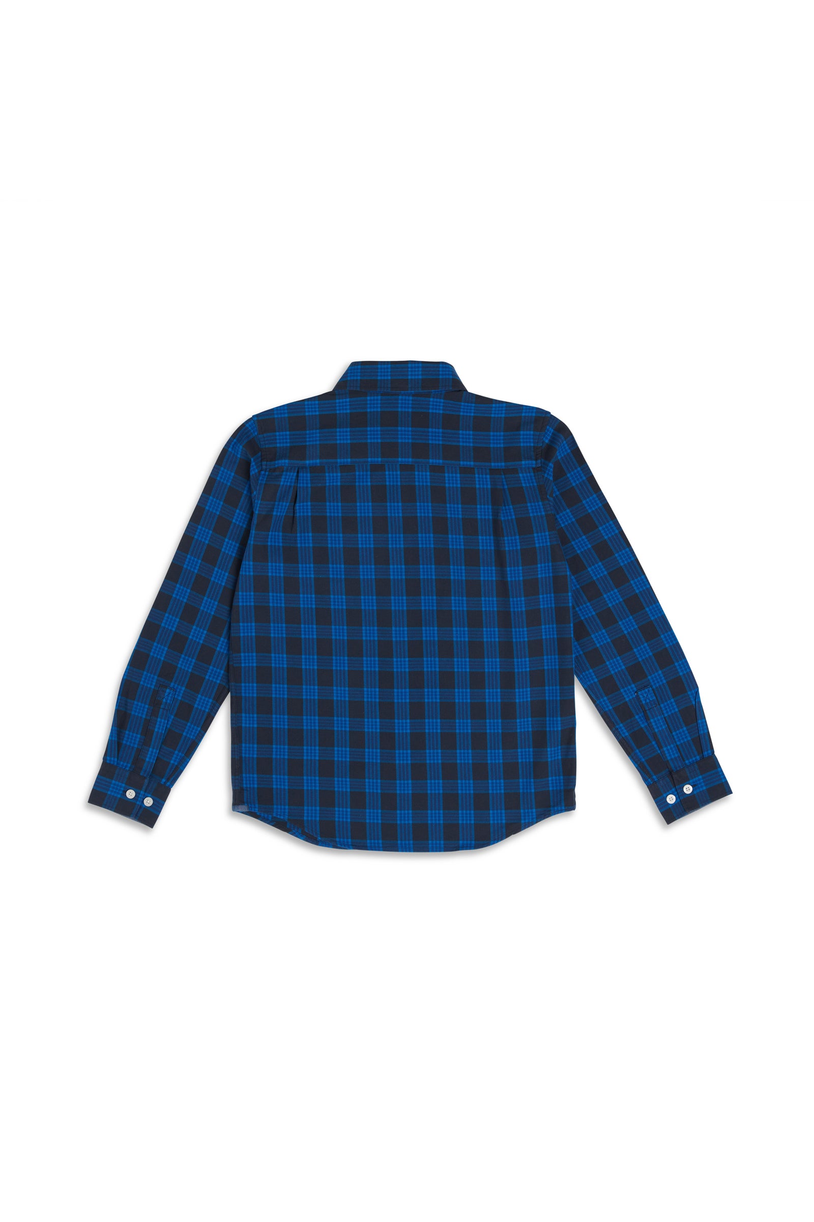 Checked Shirt Brushed Twill - Cobalt – Raging Bull Clothing