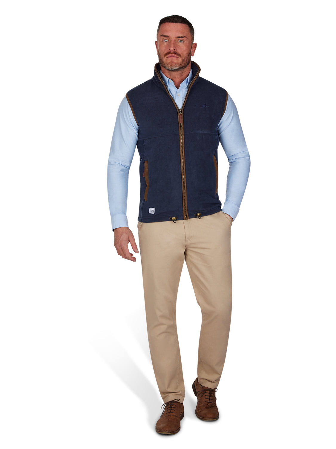 Mens navy clearance fleece gilet