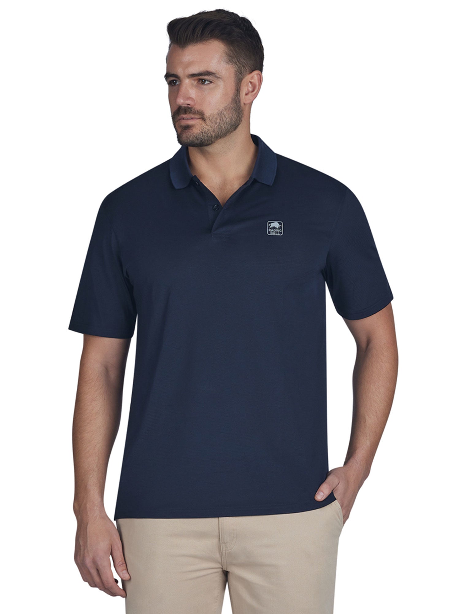 Golf Tech Polo Shirt Navy Raging Bull Clothing