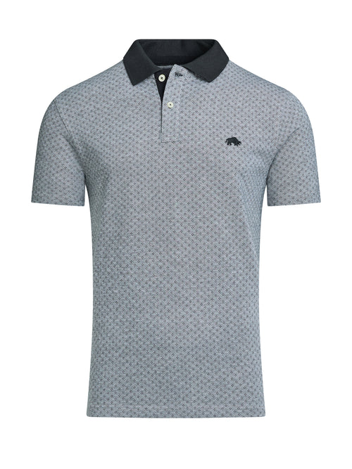 Jacquard Pique Polo - Black