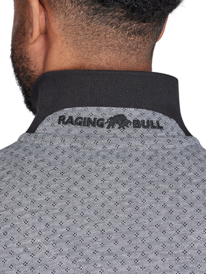 Jacquard Pique Polo - Black