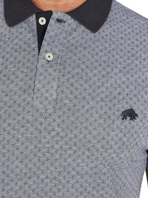 Jacquard Pique Polo - Black