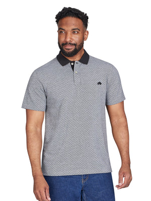 Jacquard Pique Polo - Black