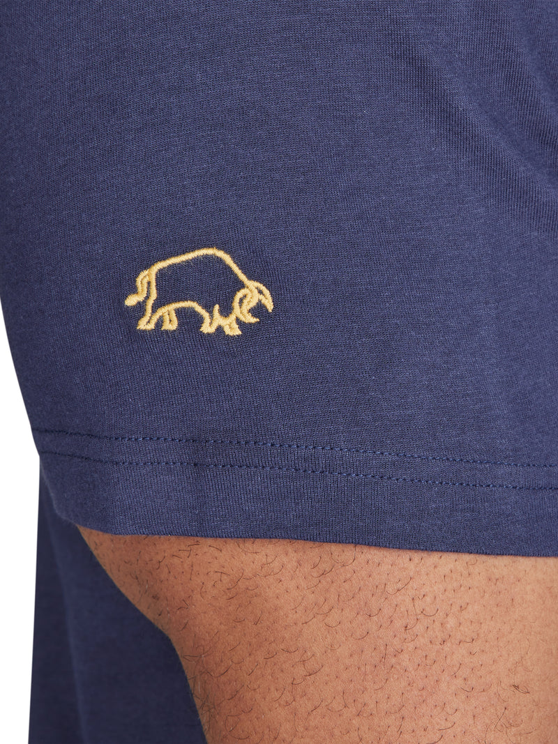 RB Crest Embroidered T-Shirt - Navy