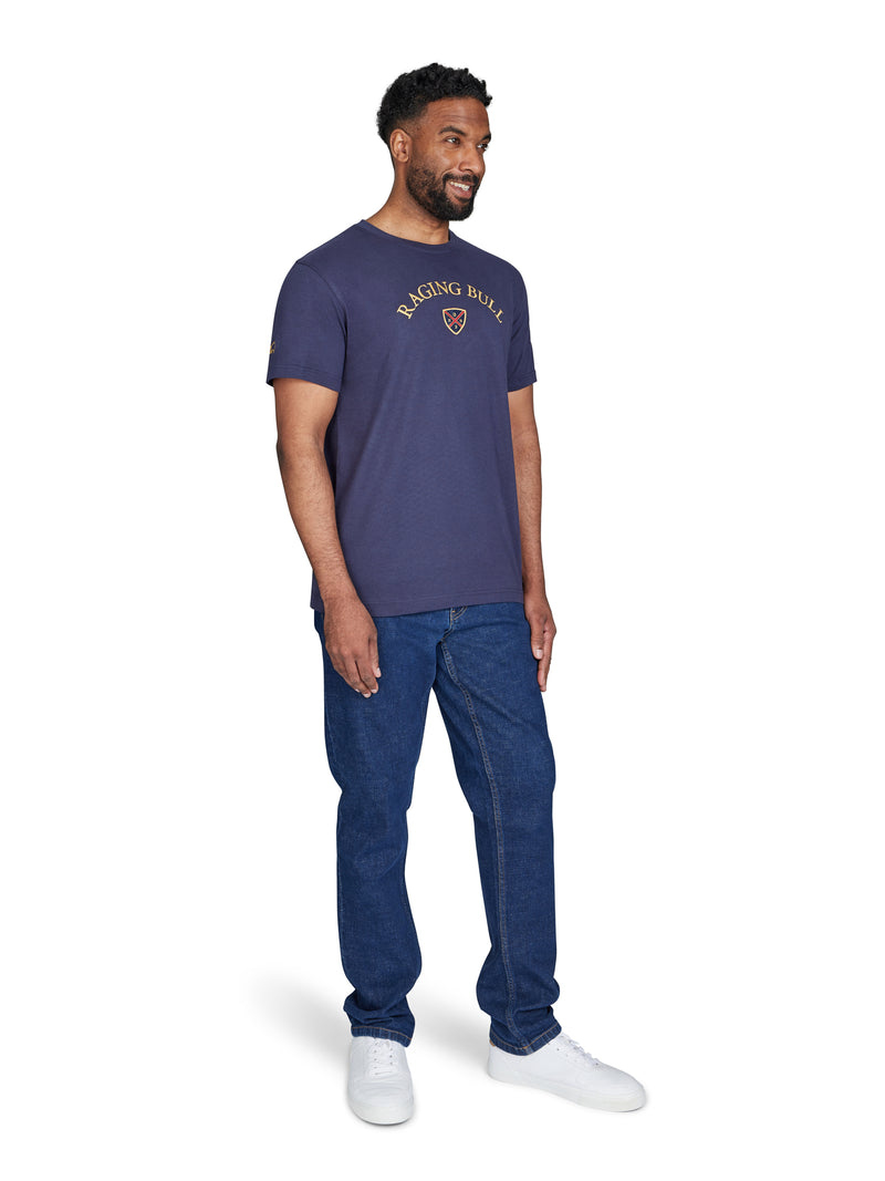 RB Crest Embroidered T-Shirt - Navy