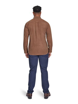 Long Sleeve Corduroy Shirt - Brown