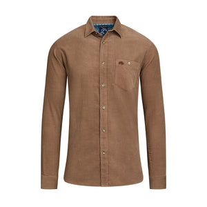 Long Sleeve Corduroy Shirt - Brown