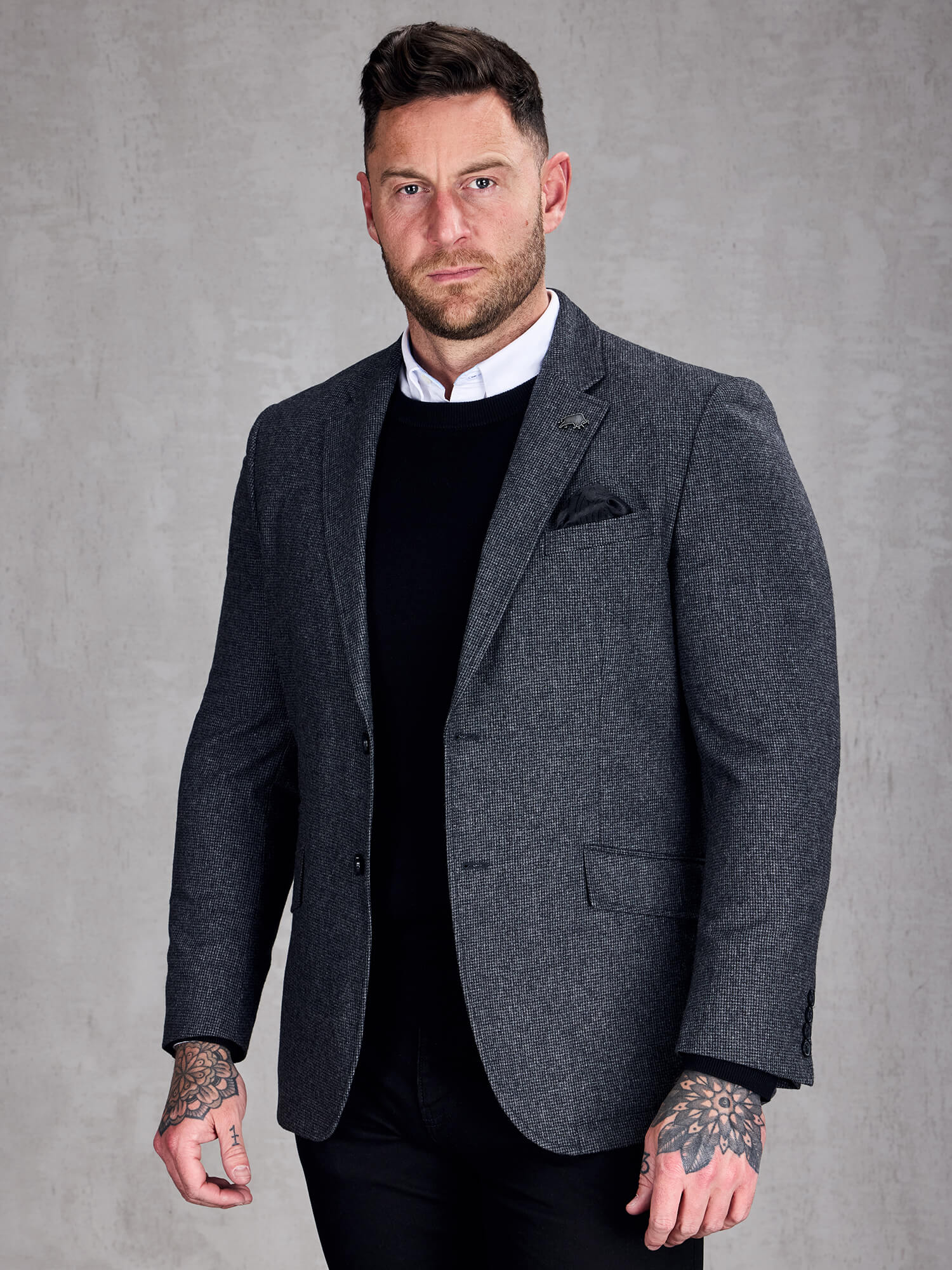 Wool Blazer Charcoal Raging Bull Clothing