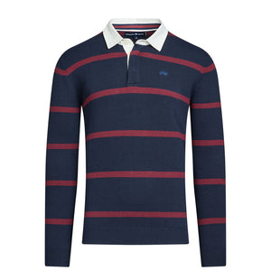 Knitted Rugby Top - Navy