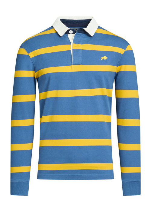 Long Sleeve Thin Stripe Rugby - Yellow