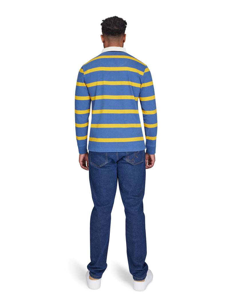 Long Sleeve Thin Stripe Rugby - Yellow