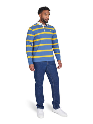 Long Sleeve Thin Stripe Rugby - Yellow