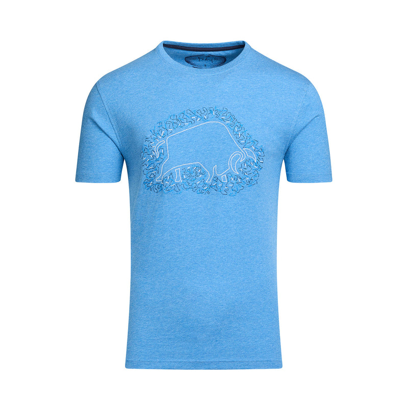 Scatter Stitch T-Shirt - Denim Blue