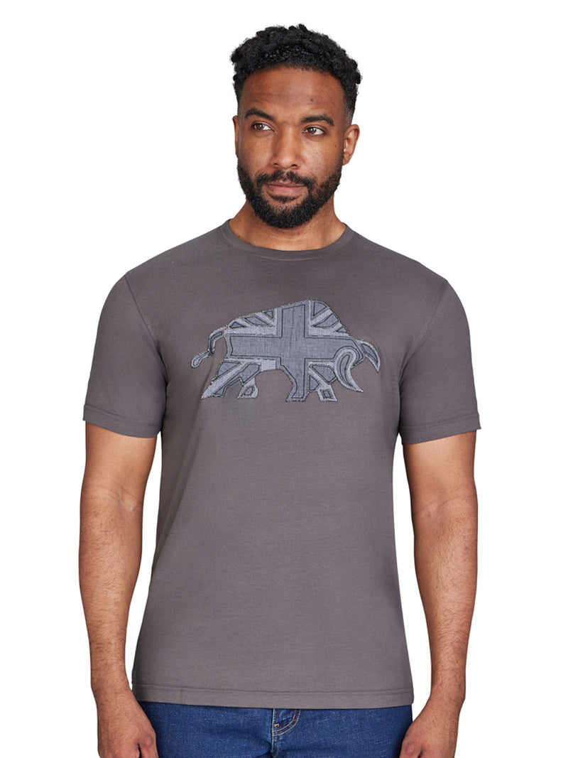 Union Jack Bull T-Shirt - Slate