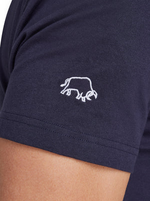 Word Bull Outline T-Shirt - Navy