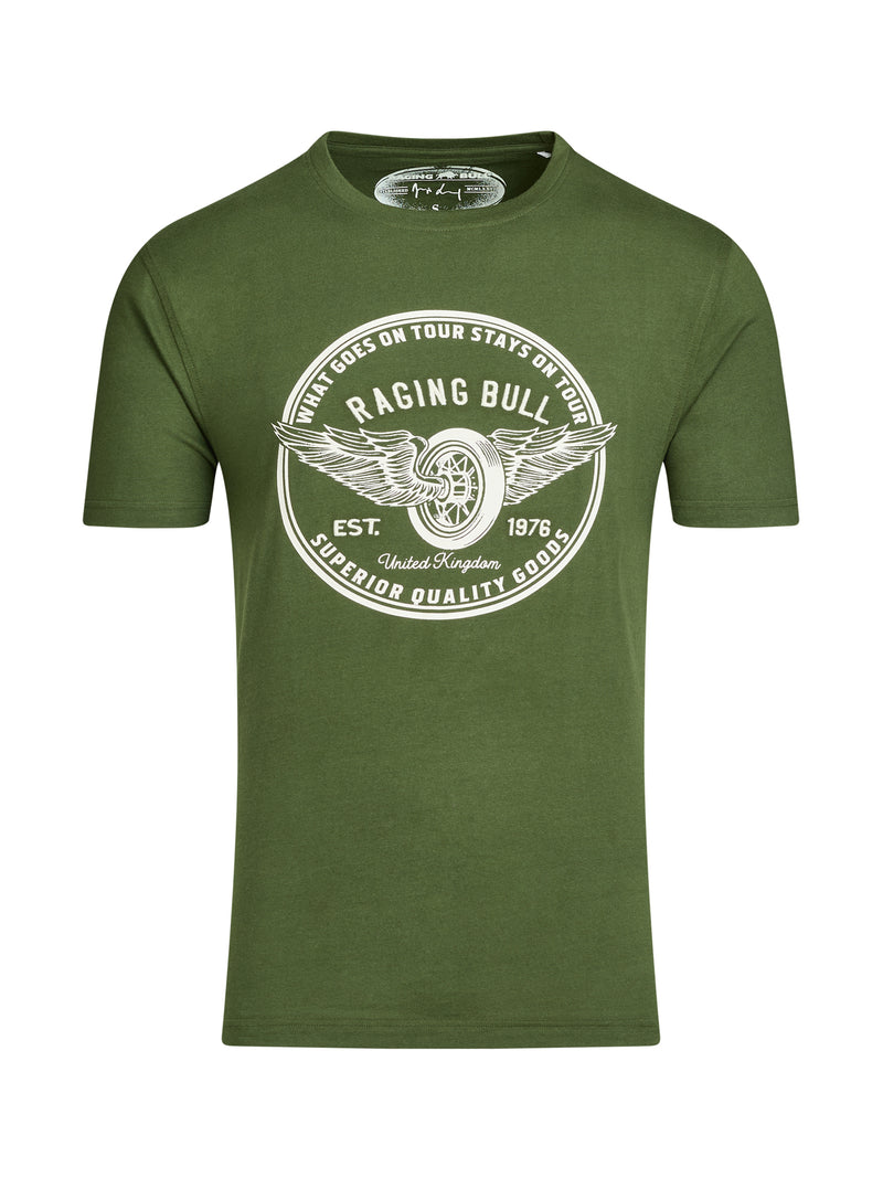 On Tour Wheel T-Shirt - Olive