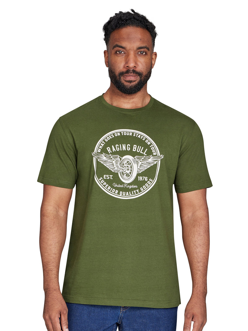 On Tour Wheel T-Shirt - Olive