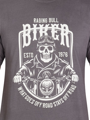 Biker Skull T-Shirt - Slate