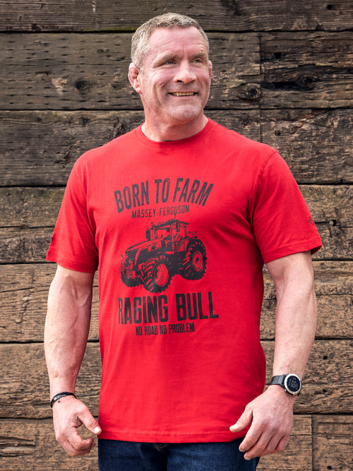 Massey Ferguson Born To Farm T-Shirt - Red