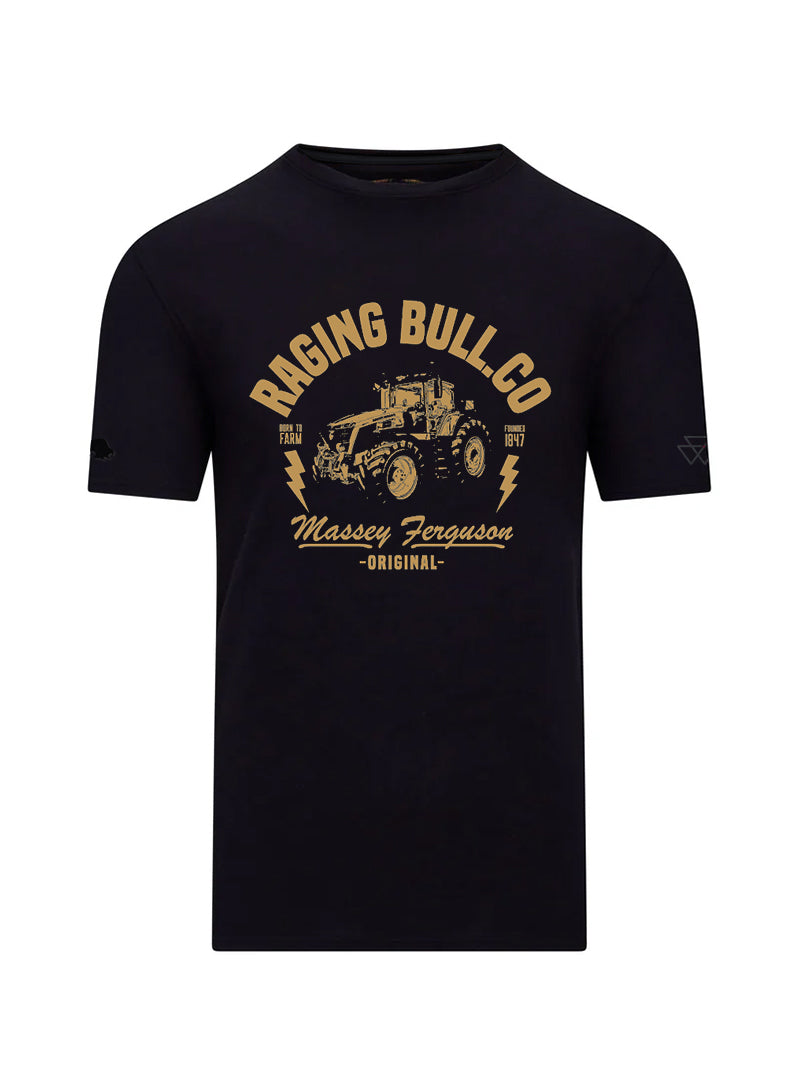 Massey Ferguson Lightning Bolt T-Shirt - Black