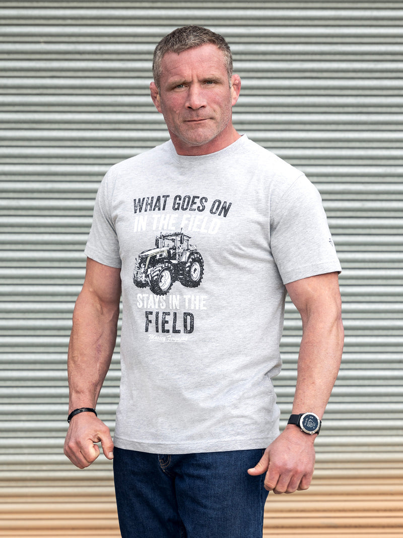 Massey Ferguson In The Field T-Shirt - Grey Marl