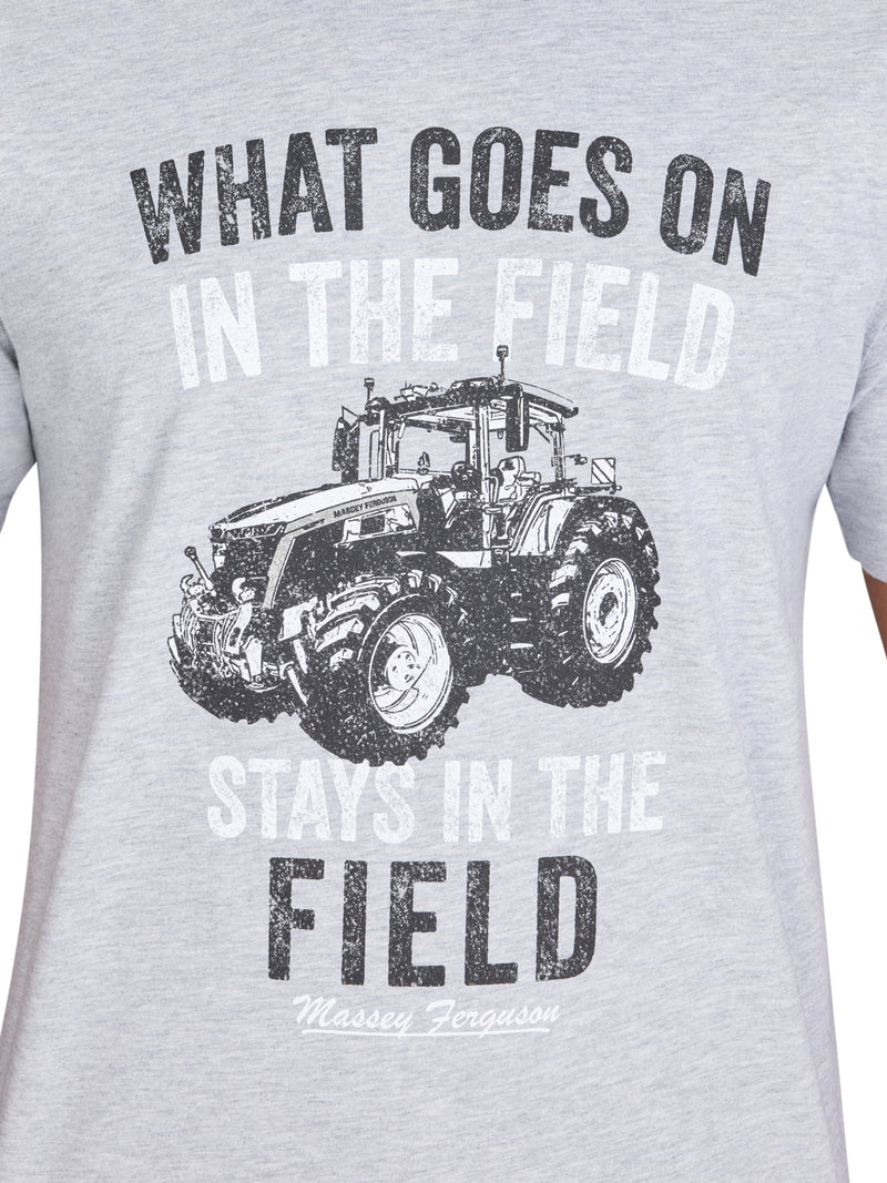 Massey Ferguson In The Field T-Shirt - Grey Marl