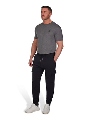 Cuffed Cargo Jogger - Black