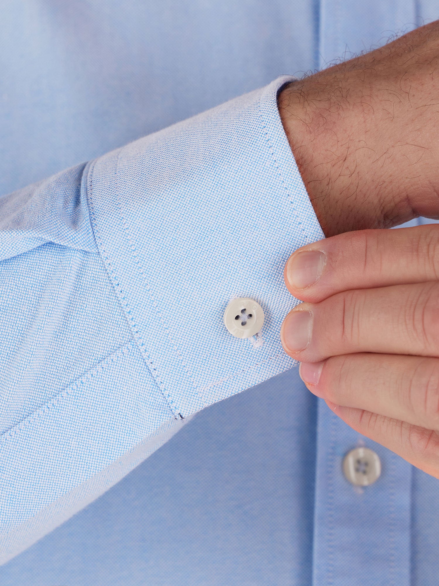 Classic Long Sleeve Oxford Shirt - Sky Blue – Raging Bull Clothing