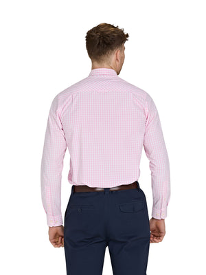 Long Sleeve Classic Gingham Shirt - Pink