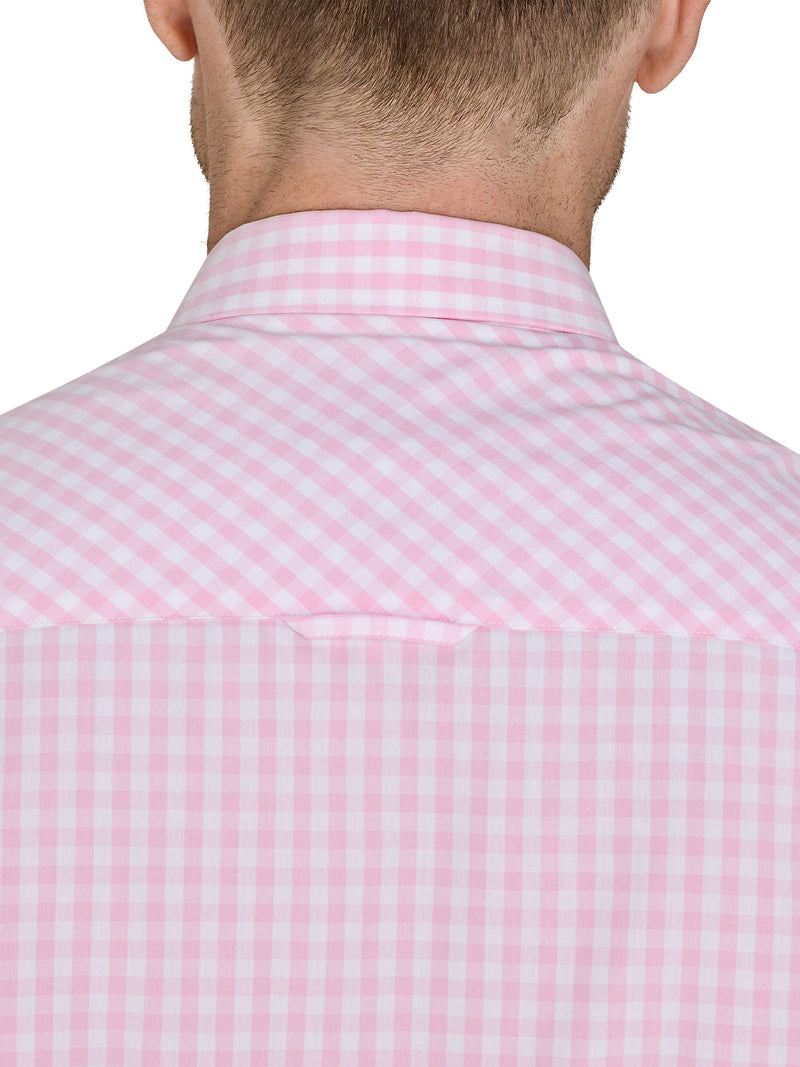 Long Sleeve Classic Gingham Shirt - Pink