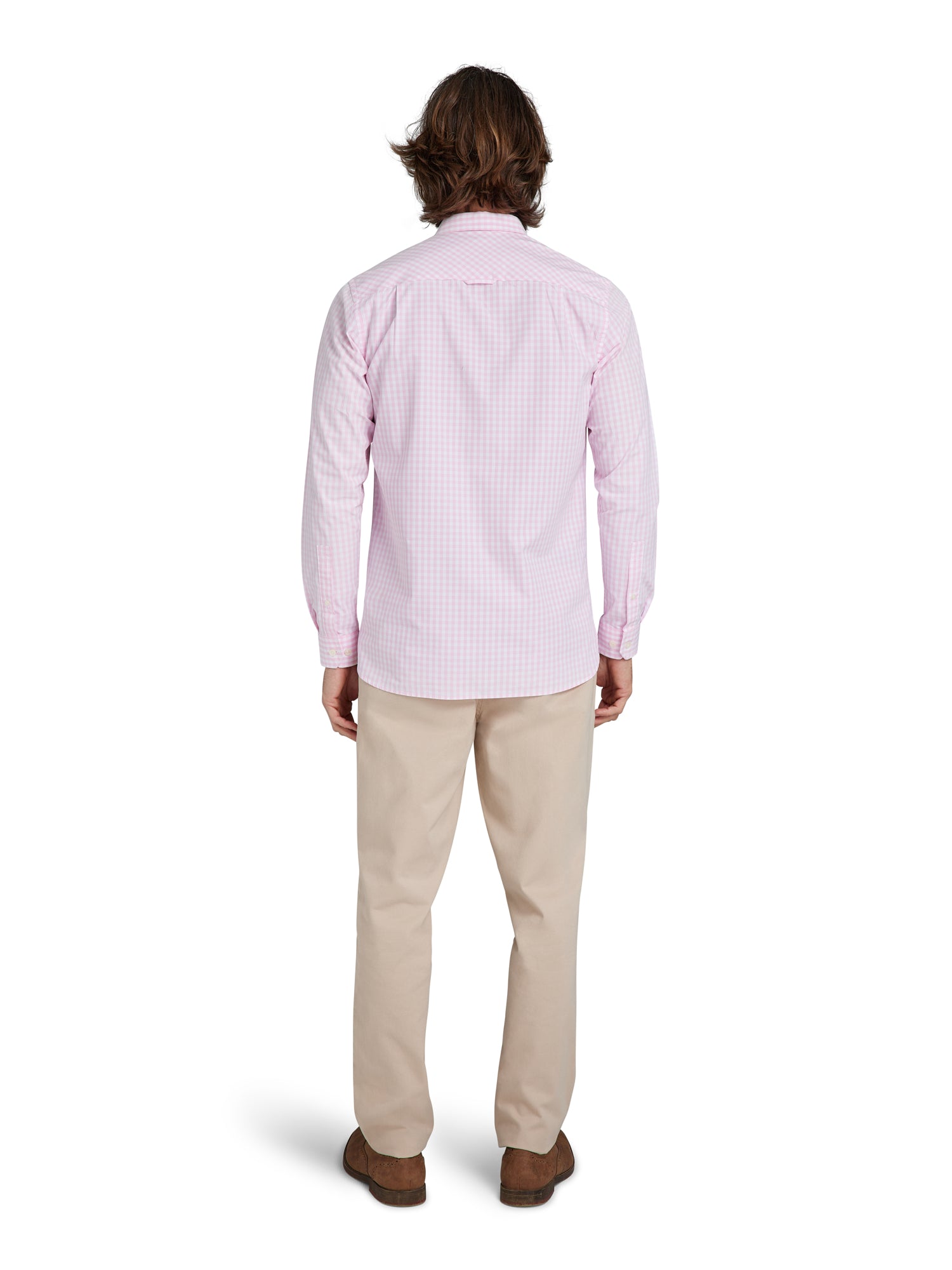 Pink shirt cream store pant