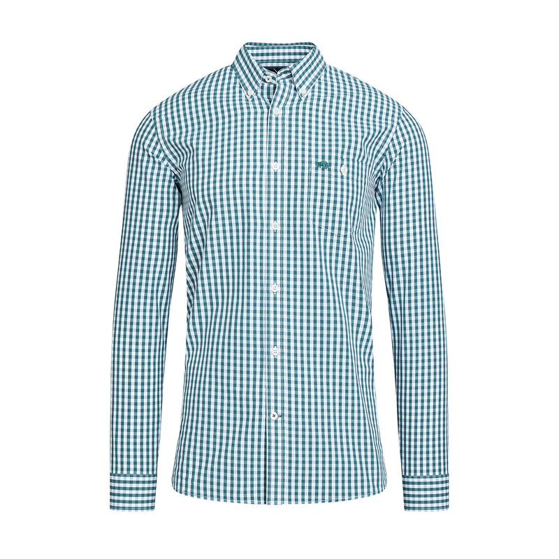 Long Sleeve Classic Gingham Shirt - Forest