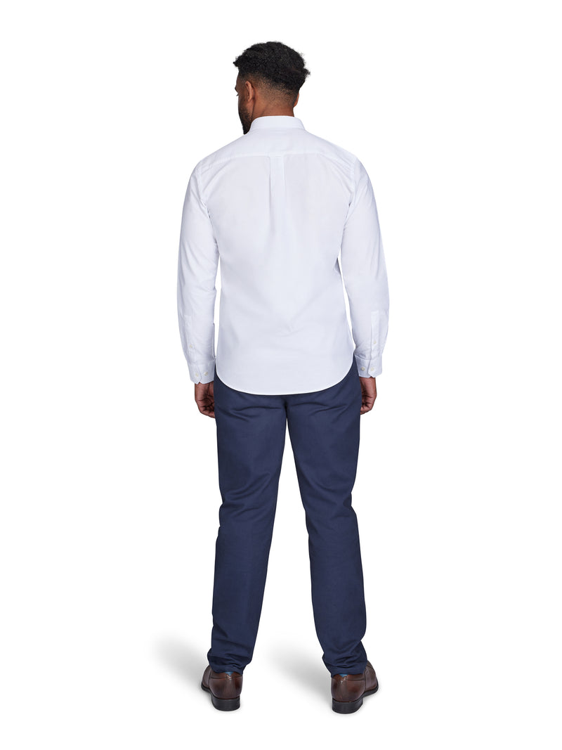 Long Sleeve Classic Oxford Shirt - White