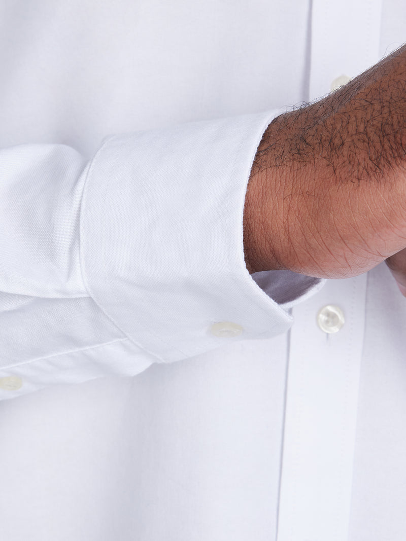 Long Sleeve Classic Oxford Shirt - White