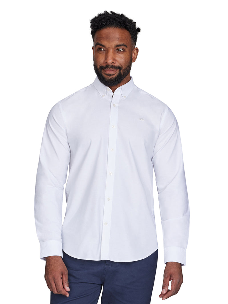 Long Sleeve Classic Oxford Shirt - White