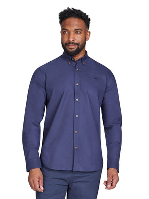 Long Sleeve Classic Oxford Shirt - Navy