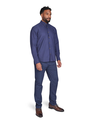 Long Sleeve Classic Oxford Shirt - Navy