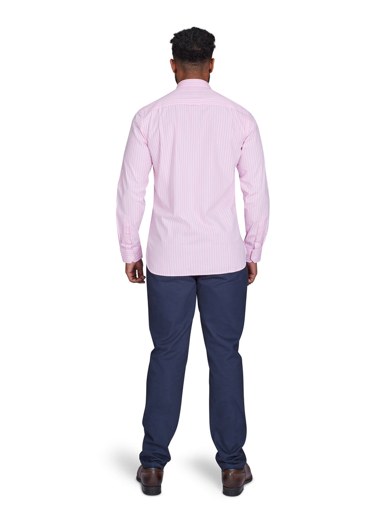 Long Sleeve Classic Stripe Shirt - Pink