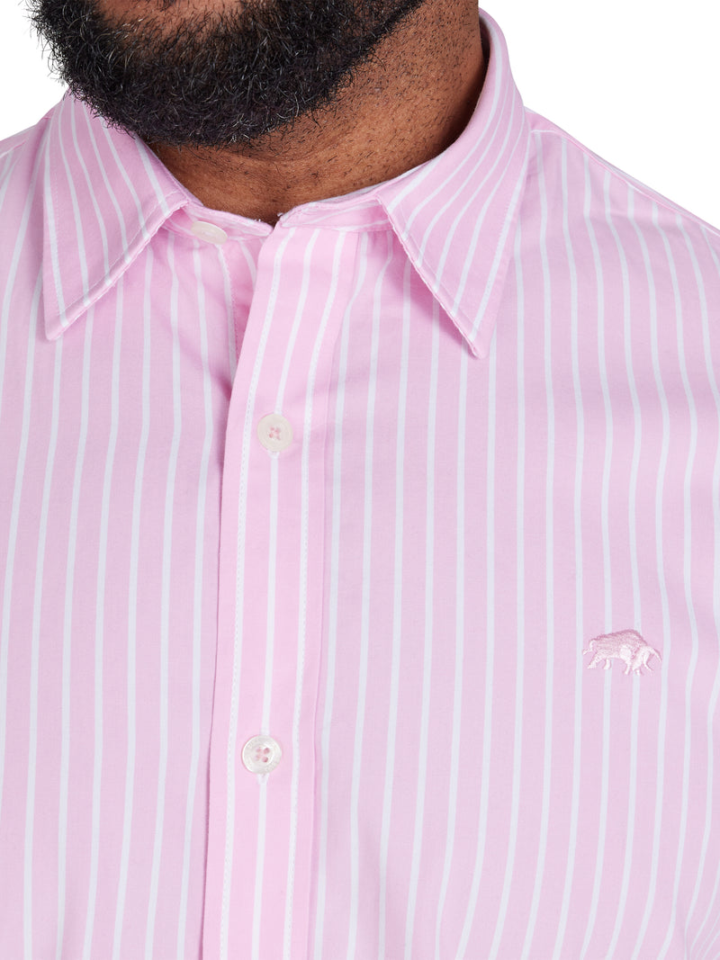 Long Sleeve Classic Stripe Shirt - Pink