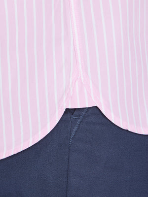 Long Sleeve Classic Stripe Shirt - Pink