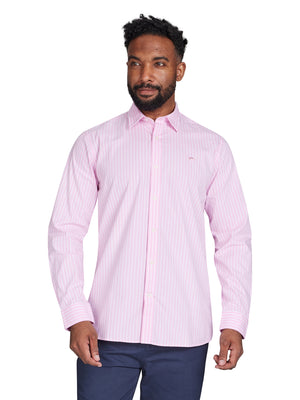 Long Sleeve Classic Stripe Shirt - Pink