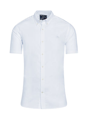 Short Sleeve Lightweight Oxford Shirt - White