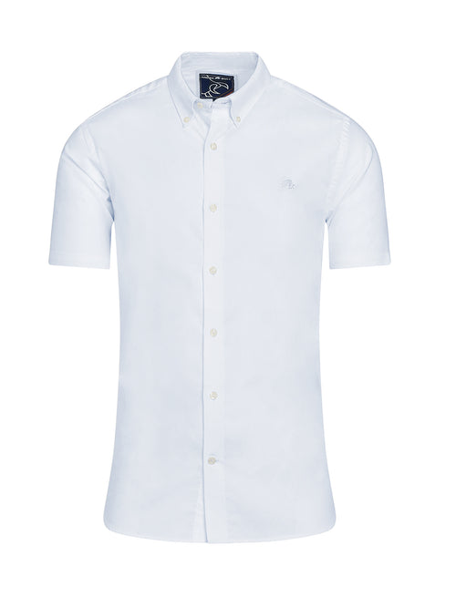 Classic Short Sleeve Lightweight Oxford Shirt - White