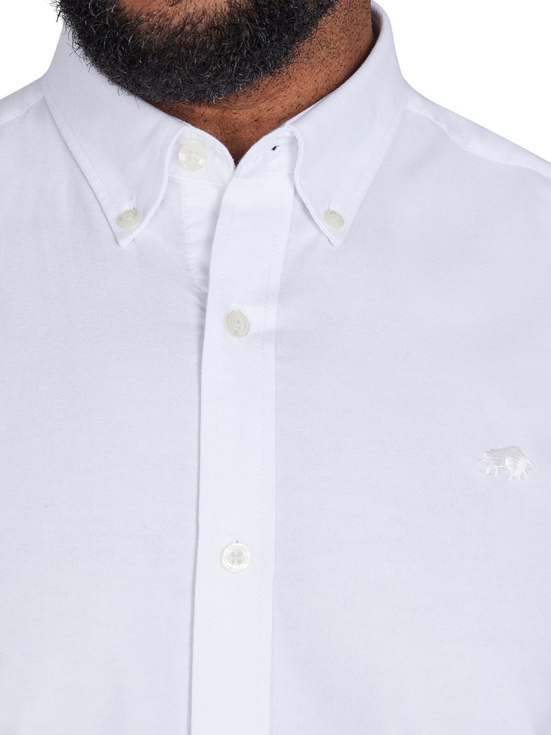 Short Sleeve Lightweight Oxford Shirt - White