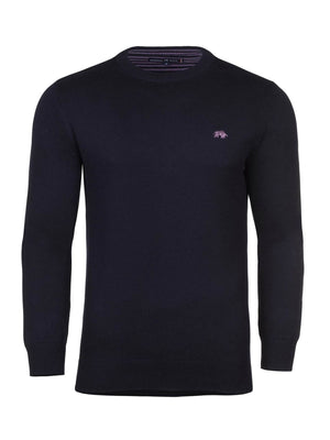 Classic Crew Neck Knit - Navy