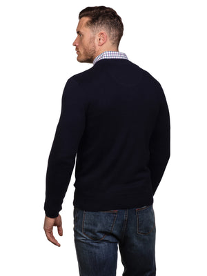 Classic Crew Neck Knit - Navy