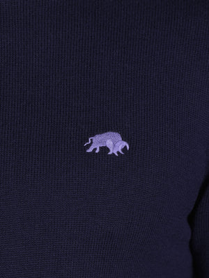 Classic Crew Neck Knit - Navy