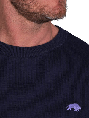 Classic Crew Neck Knit - Navy