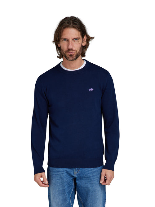 Classic Lightweight Crew Neck Jumper - Navy